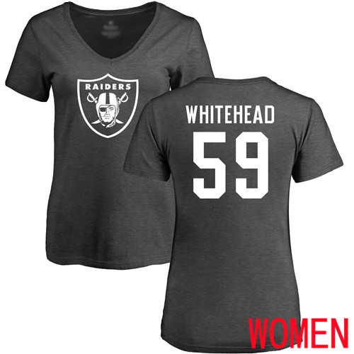 Oakland Raiders Ash Women Tahir Whitehead One Color NFL Football #59 T Shirt